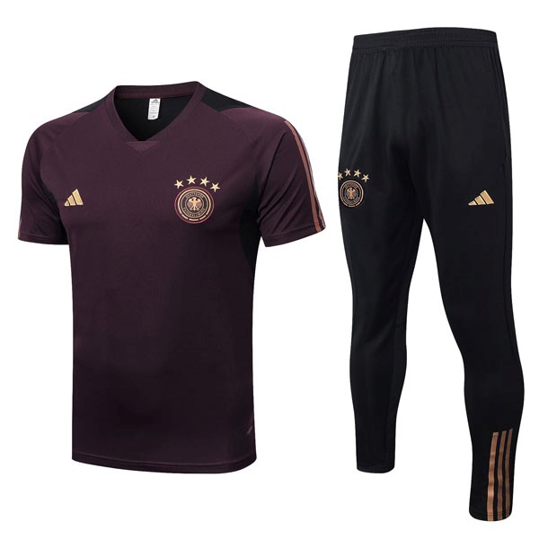 Trainingshirt Deutschland Komplett Set 2022-23 Rote Schwarz
